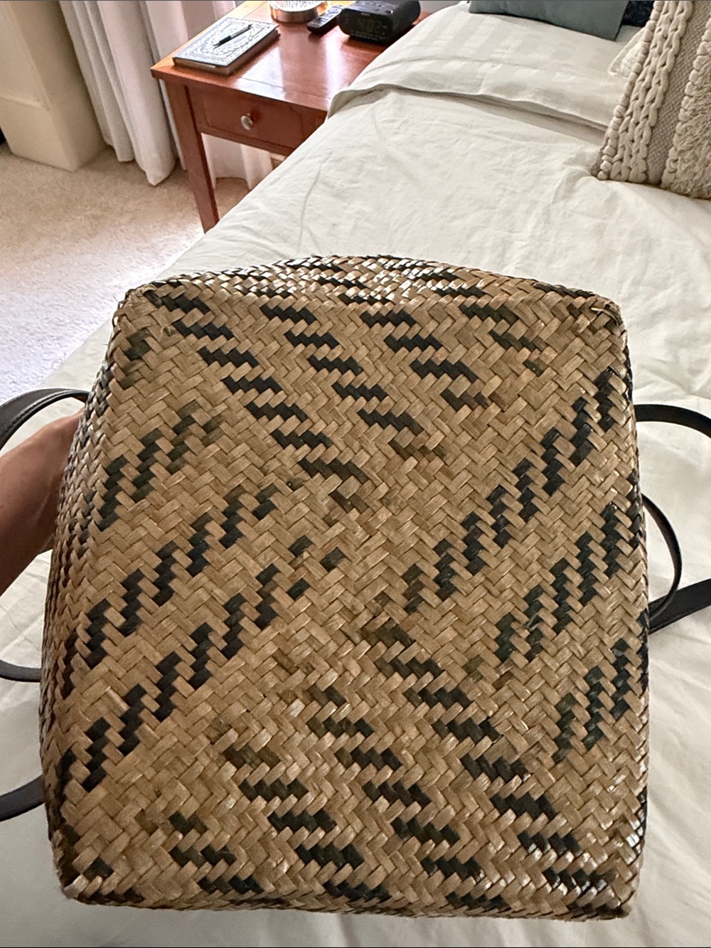 AllSaints Allington Straw Tote - Picture 3 of 5